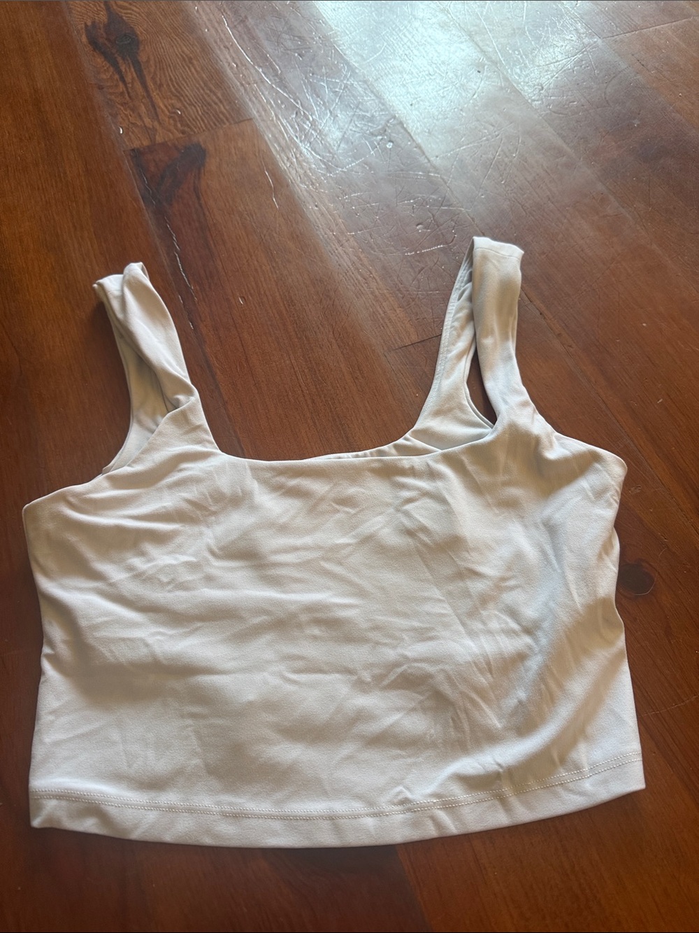 Athleta Cream Scoop Neck Crop Tank - Women's
